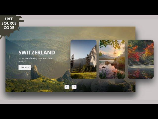 How to Create Animated Slider Design | Source Code | HTML CSS