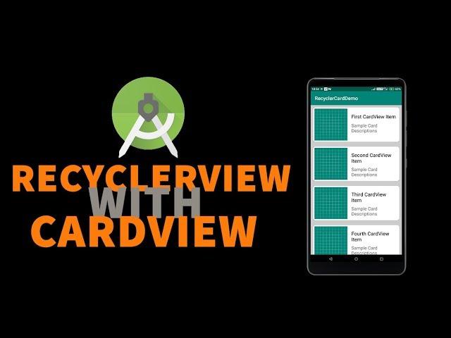 Simple RecyclerView with CardView Tutorials in Android Studio