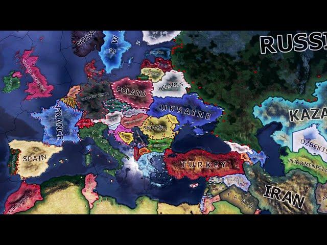 WW2 but with Modern Borders | Hoi4 Timelapse