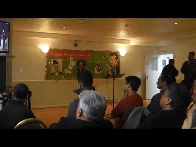 PTI London members and elected team watching Lahore Jalsa live