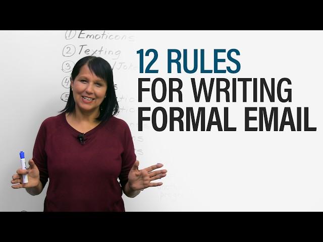 How to Write a Formal Email: 12 Rules