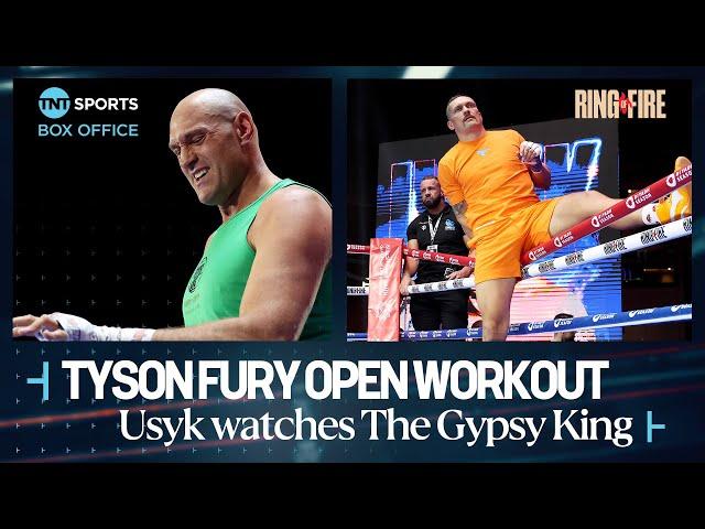 "Bad boys bad boys whatcha gonna do"  - HILARIOUS Oleksandr Usyk WATCHES Tyson Fury open workout 