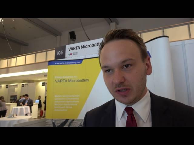 Varta Shows Their Microbatteries at the IDTechEx Show! in Berlin 2016