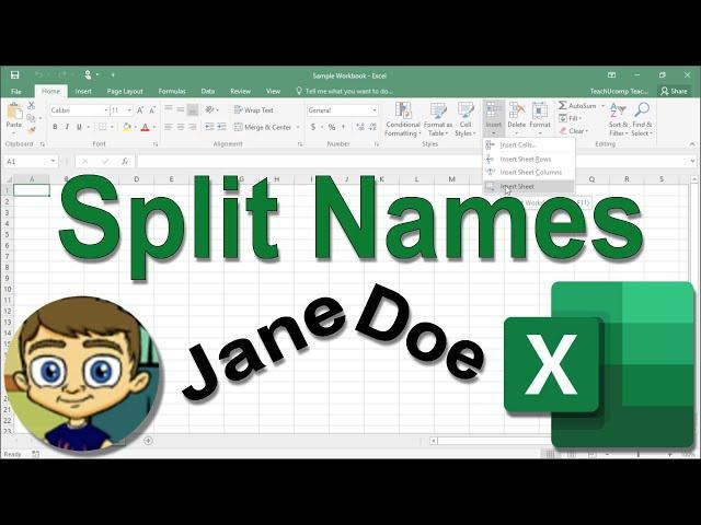 Excel Split Names Tutorial