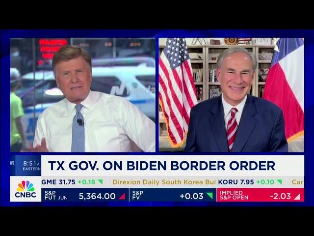 Governor Abbott Touts Texas Stock Exchange, Slams Biden’s Border Order On CNBC