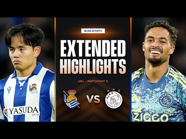 Real Sociedad vs. Ajax: Extended Highlights | UEL League Phase MD 5 | CBS Sports Golazo - Europe