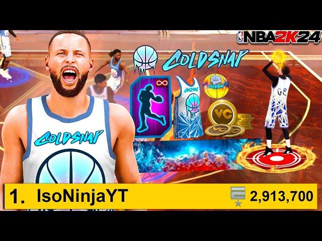 STEPHEN CURRY BUILD DOMINATES *NEW*  COLDSNAP EVENT on NBA 2K24! UNLIMITED BOOSTS + ALL CLOTHING!