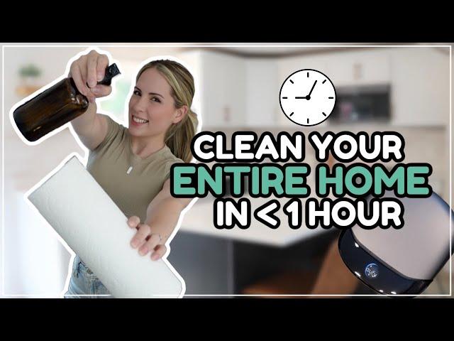 ️ HOW I CLEAN MY ENTIRE HOUSE IN UNDER 1 HOUR!  Cleaning & Decluttering Motivation 2024