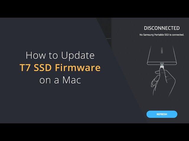 How to Update the Firmware on the Samsung T7 Drives | Samsung Portable SSD Not Detecting the Drive