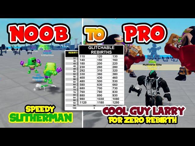 From Noob To Pro - Using Slitherman and Cool Guy Larry | Roblox Muscle Legends