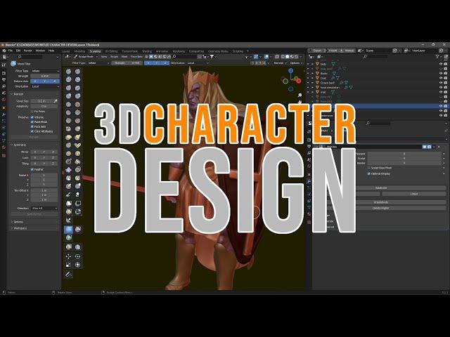 3D CHARACTER DESIGN - Lesson 01 - Introduction, Digital Modeling and Sculpting, Interface Main Tools