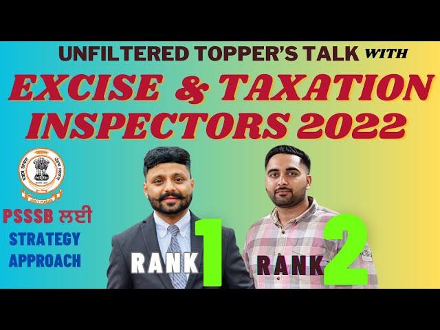 Punjab Excise & Taxation Inspector Rank 1 Kanav Sharma & Rank 2 Harsimran Singh - Topper’s Talk