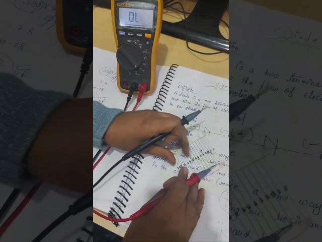 Diode checked by multimeter ( diode ko multimeter se kaise check kre) #electronics #electrical