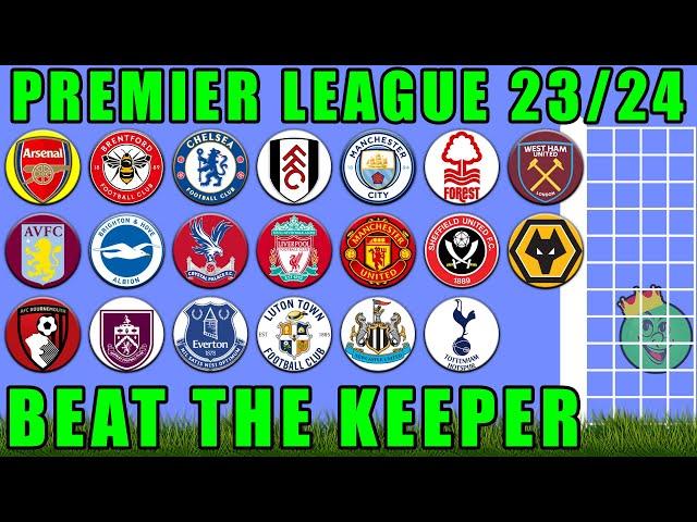 Premier League 2023/24 - Beat The Keeper Marble Race / Marble Race King