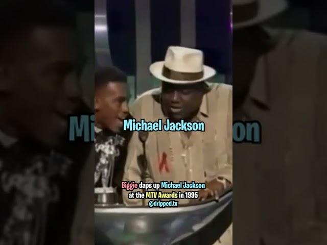 Biggie Daps Up Michael Jackson During Award Show