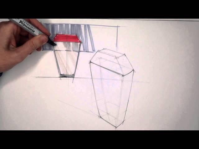 Rendering glass with markers