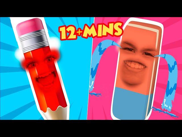 Funny Drawing Pencils + MORE | Millimone Kids Songs & Nursery Rhymes