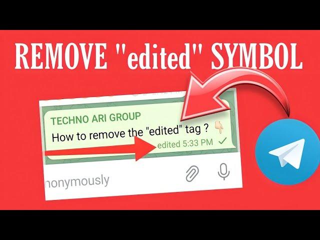 How To Remove EDITED Symbol in Telegram Message Editing |   Telegram mod trick | hindi