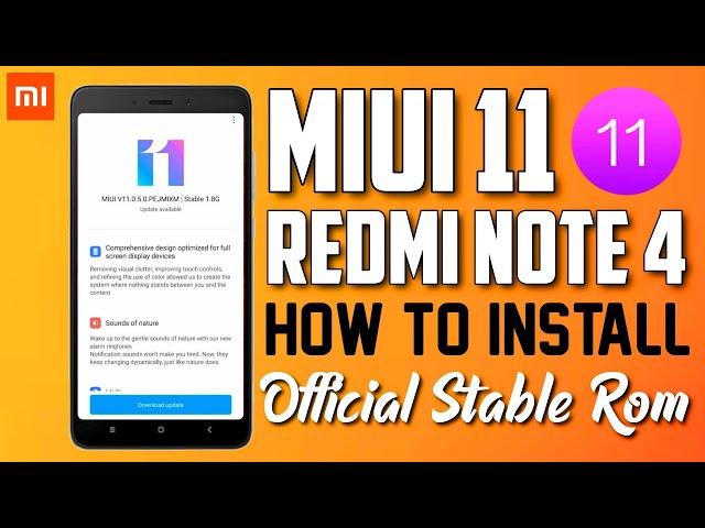 How to Install MIUI 11 On REDMI NOTE 4 | Official Stable Rom | Step by Step in Hindi