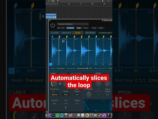 Quick Sampling in Logic Pro X #tutorial #shorts