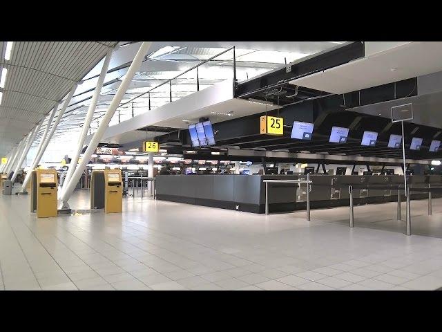 Schiphol Amsterdam Airport public area tour.