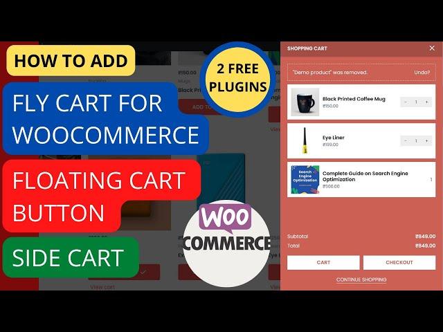 Fly Cart for WooCommerce | Floating cart in WooCommerce | WooCommerce Side Cart