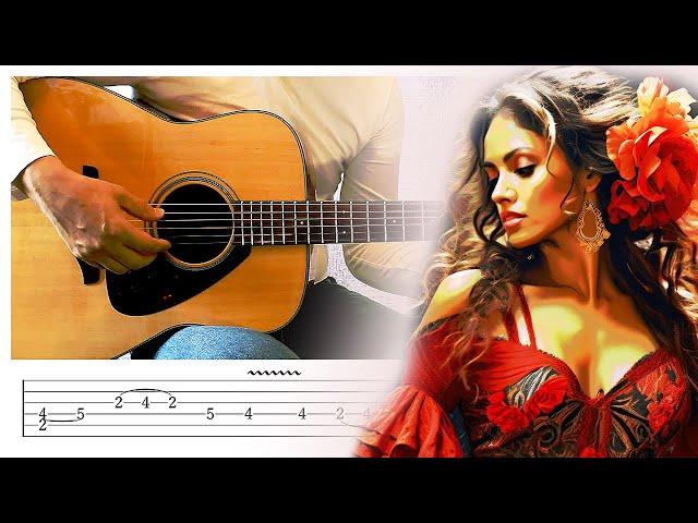 Midday Heat [Beautiful Spanish melody] Guitar Lesson w/ Tabs!