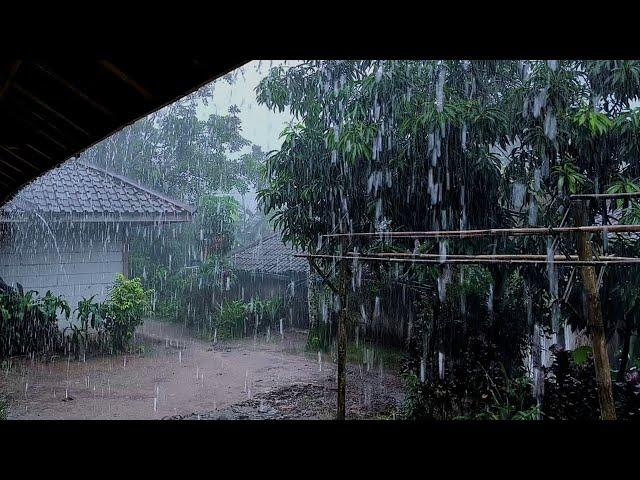 Relaxing Sounds of Heavy Rain & Thunderstorms, Able to Calm the Heart and Mind, Sleep Deeply