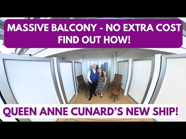 Queen Anne's LARGEST Standard BALCONY Stateroom for a STANDARD FARE - Insider Tips Revealed!