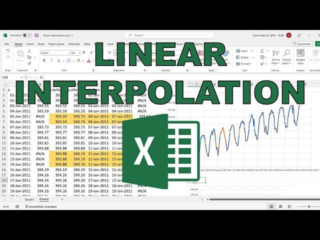 Linear Interpolation in Excel | Fill in Missing Values