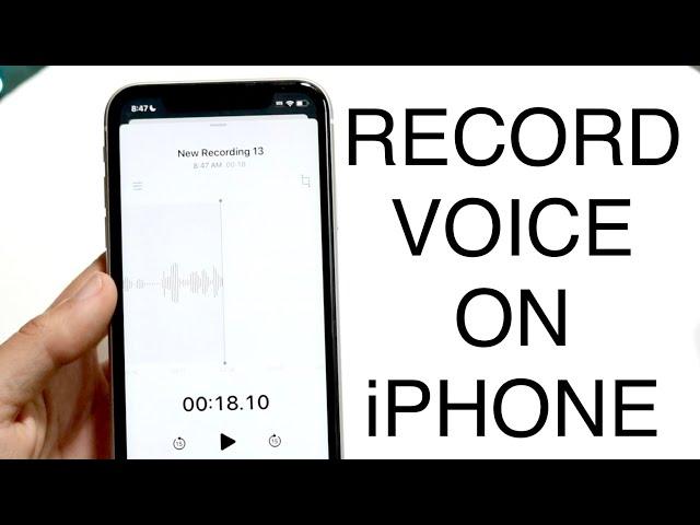 How To Record Voice On iPhone! (2023)