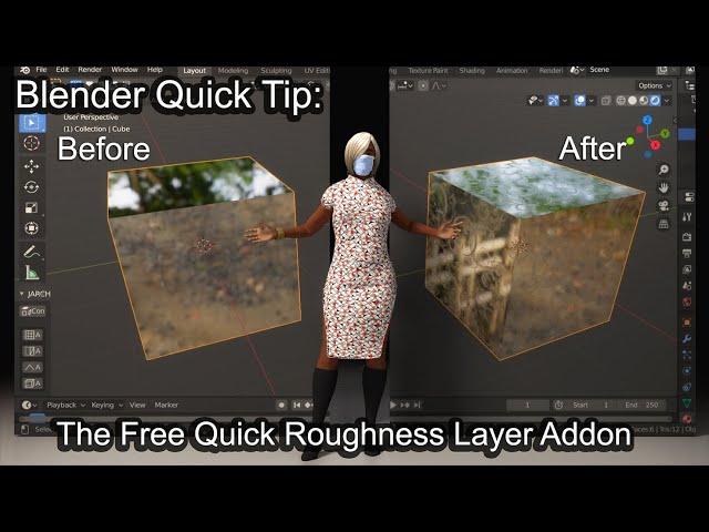 Blender Quick Tip: The free Quick roughness layer addon