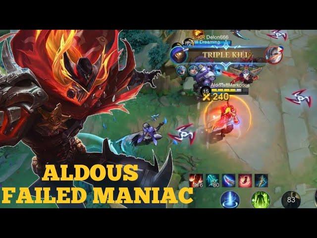 ALDOUS CARRY TEAM TRIPLE KILL MOMENT | BEST BUILD & EMBLEM ATTACK ALDOUS 2024 | ALDOUS FAILED MANIAC