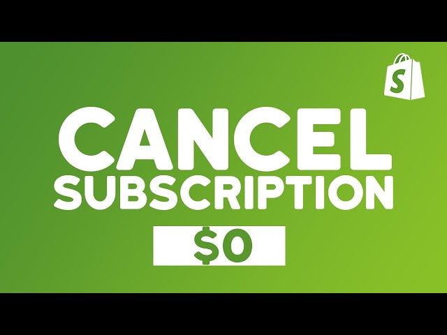  How to CANCEL SHOPIFY Subscription / Close Shopify Store 2024