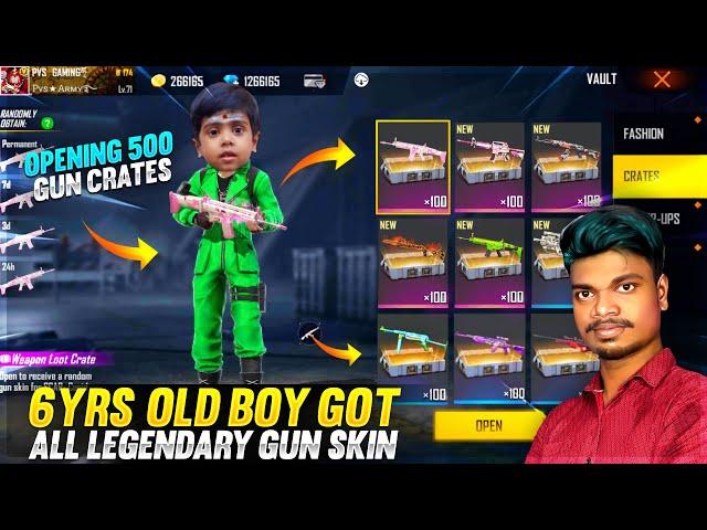 6Yrs Old Boy Got All Legendary Gun Skin And Top Criminal Bundles Tips and Tricks - Garena Free Fire