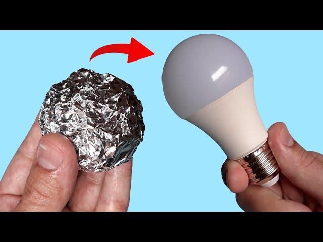 Just Put A Aluminum Foil On The LED Lamp And You Will Be Amazed. Tip How To Repair LED Bulb Easily.