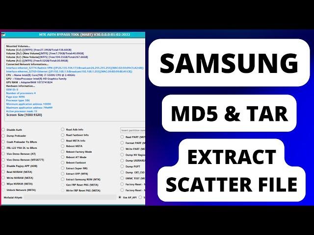 How to Convert Samsung Firmware (tar or md5) to Scatter Firmware Free Tool