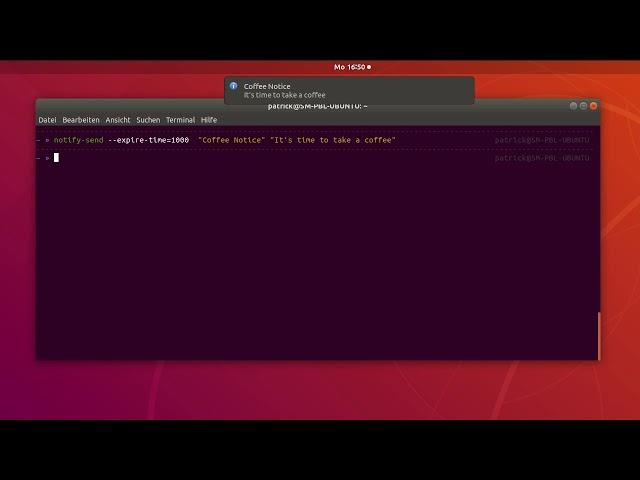 How to send a notification to the gnome desktop in Ubuntu Linux