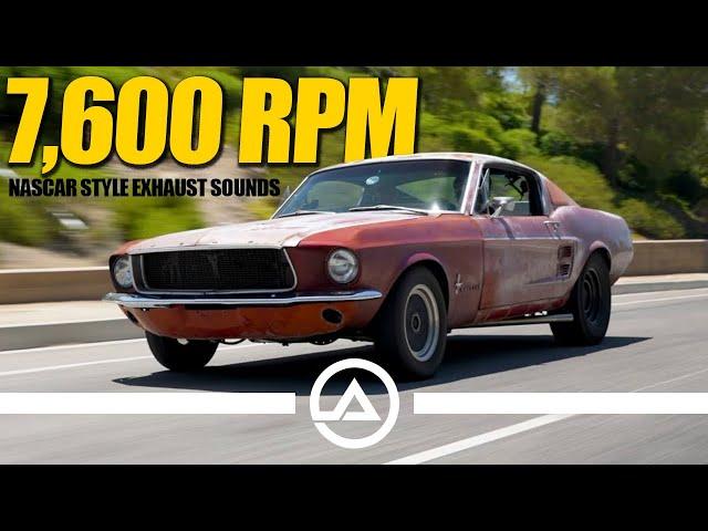 Garage Built '67 Fastback Mustang NASCAR Style Exhaust HIGH REVS