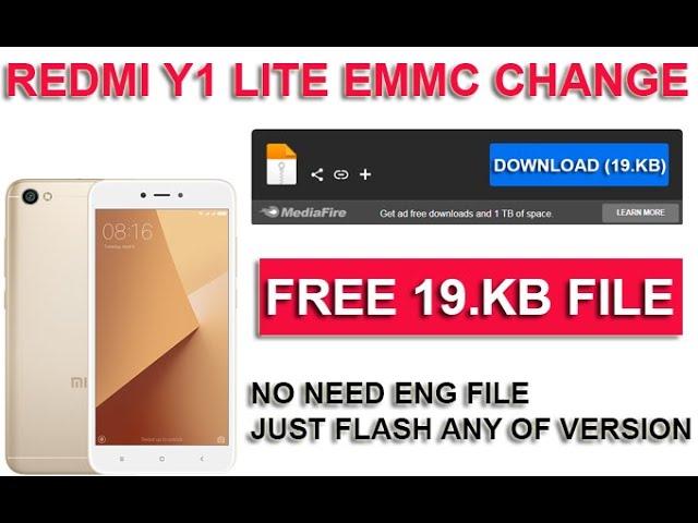 Redmi Y1 LITE  EMMC Changed With Dual Imei | Storage upgrade 16GB To 32GB No Need ENG  File