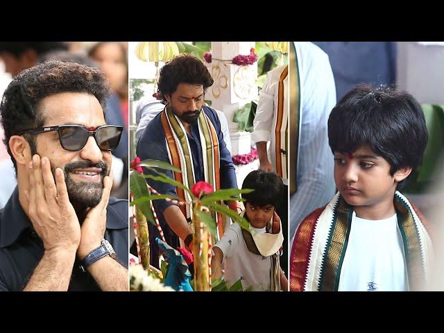 Jr NTR & Prashanth Neel Movie Opening Video | Jr NTR Younger Son Bhargava Ram Cute Moments | #NTR31