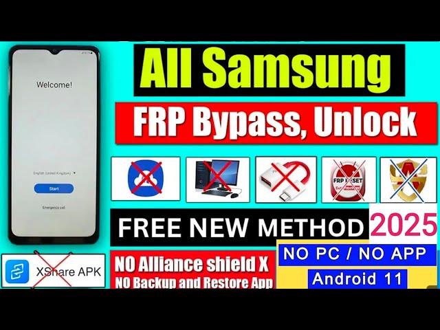 All Samsung FRP Bypass New Trick 2025 | Android 11 ,12 || Without Pc | Without Sim Pin Lock |