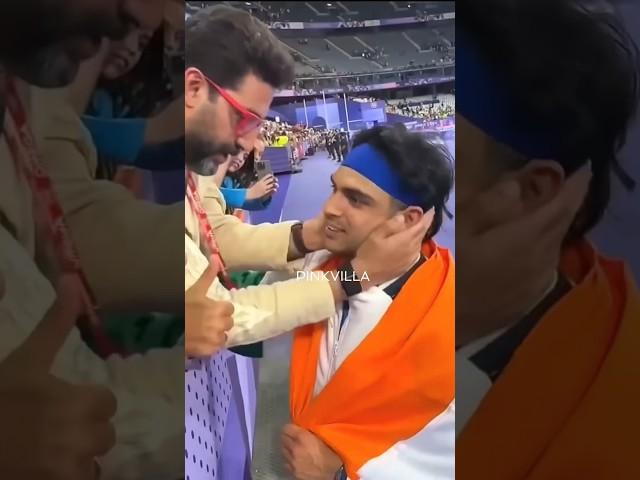 Abhishek Bachchan’s EMOTIONAL Moment With Neeraj Chopra ️ | Olympics 2024 | #shorts #olympics