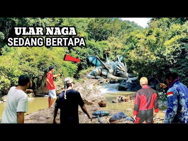 Geger !! Ular Naga Raksasa Bertapa Di Sungai Purba Terlihat Warga Nganjuk Jawa Timur