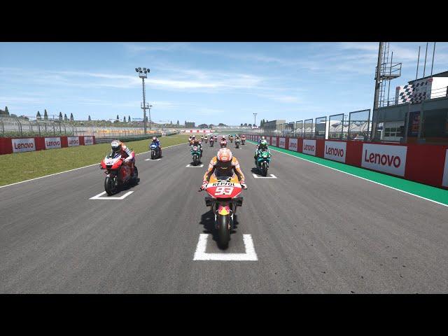 Valentino Rossi Chases Marc Marquez Who Is In First Position