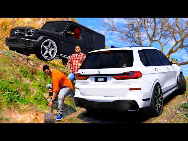 ОТЕЦ И СЫН В GTA 5 - ПРОВЕРКА MERCEDES G63 AMG И BMW X7 НА ПРОХОДИМОСТЬ! УТОПИЛ БМВ В РЕКЕ! ВОТЕР