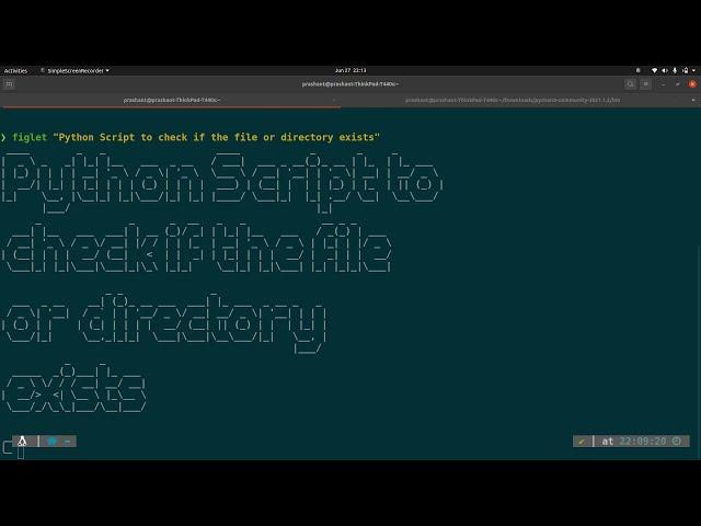 Python script to check if file or directory exist