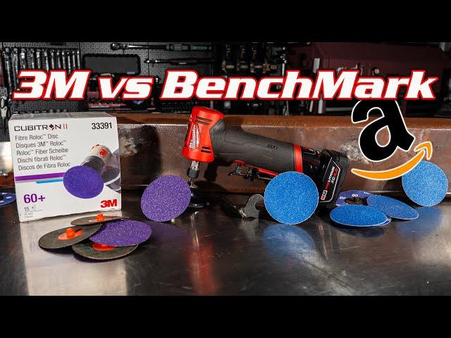 Don't Waste Your Money! 3M Cubitron vs Benchmark Abrasives 3-inch Roloc Discs on Amazon