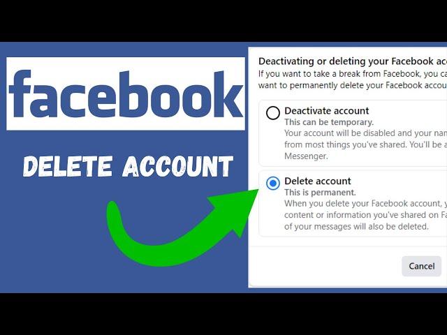 How to Delete your Facebook account on a PC/Laptop 2024