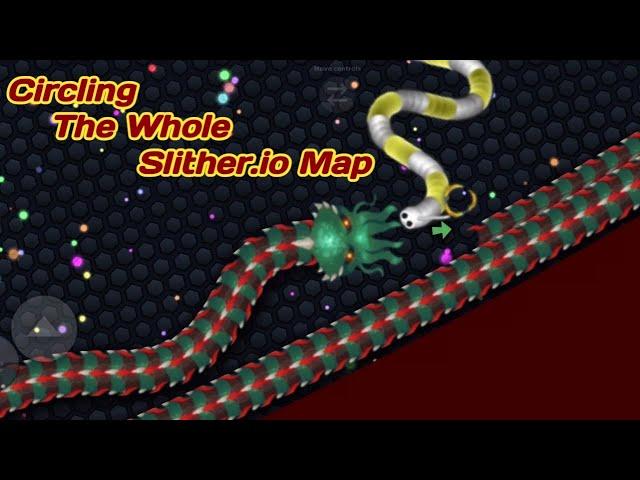 I CIRCLED THE WHOLE SLITHER.IO LOBBY | Circling the Whole Slither.io Map (Epic GamePlay) Part 8